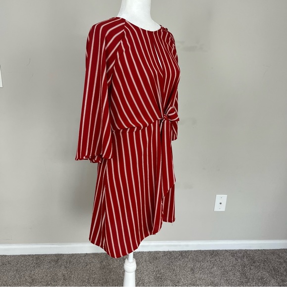 GYPSIES AND MOONDUST STRIPED MINI DRESS SIZE MEDIUM IN RED - Picture 9 of 16